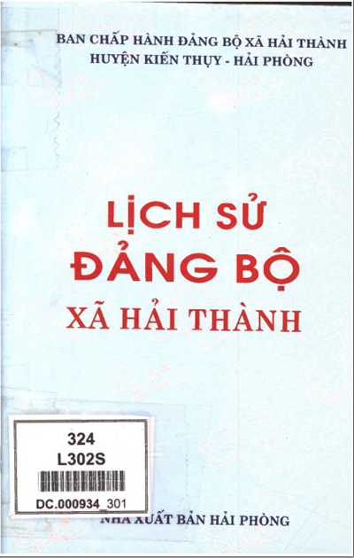LỊCH SỬ ĐẢNG BỘ XÃ HẢI THÀNH (NĂM 2003) (BẢN GỐC)